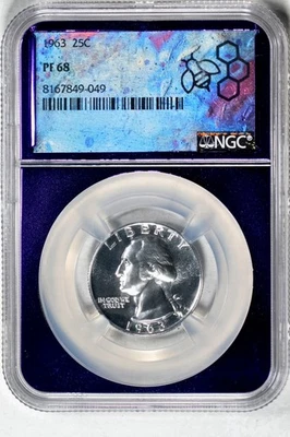 1963 25C Washington Quarter NGC PR68 - Image 1 of 3