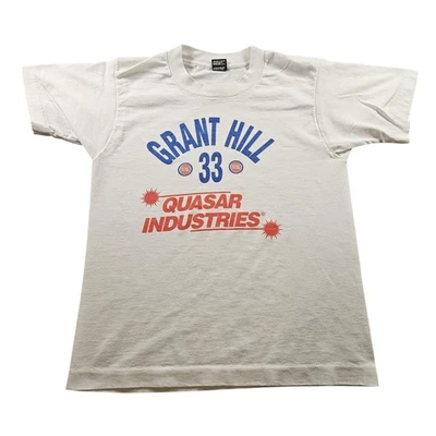 Camisa De Colección Detroit Pistons Juvenil Grande Blanca NBA Baloncesto Grant Hill 33 Años 90 Foto 1 de 4