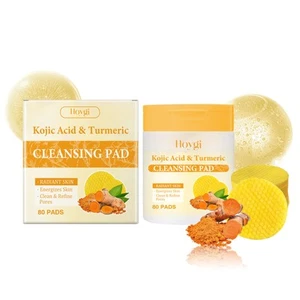 Turmeric Acid Cleaning Pad Gentle Cleansing Moisturizing Refreshing Facial - Picture 1 of 6