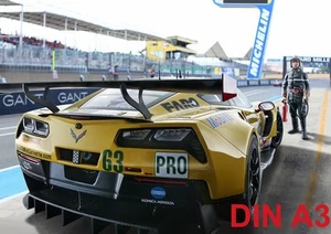 Cult Car Art Corvette C7.R Le Mans Pit Stop 2017 ART-PRINT DIN A3 - Picture 1 of 1