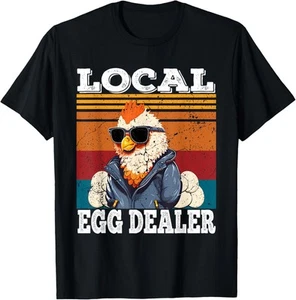 Camiseta con capucha local distribuidor de huevos divertida vendedor ambulante de huevos pollo agricultor de huevos - Imagen 1 de 8