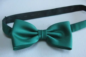 Corbata de satén verde vintage talla única - Imagen 1 de 2