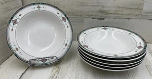 6 STUDIO NOVA ADIRONDACK Y2201 SALAD PLATES 8 1/4"  SOUTHWEST THEMED MIKASA - Picture 1 of 5