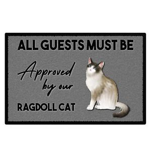 Personalised Ragdoll Cat Floor Mat All Guests Must Be Approved By Our Gifting... - Picture 1 of 8