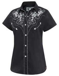 Damenbluse Westernbluse Country Cowgirl Western Stars & Stripes »ISABEL« - Picture 1 of 3