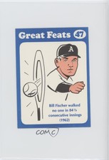 1972 Laughlin Great Feats Blue Border Bill Fischer #47