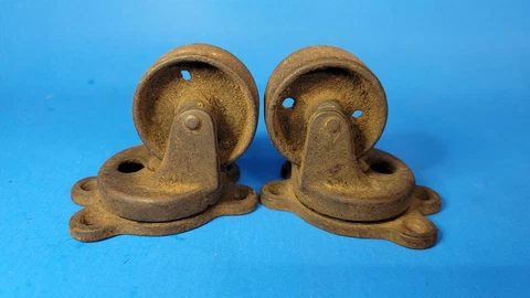 Vintage Payson Piano Roller Bearing Steel Wheel Swivel Casters 2" Wheel # 186 Cover