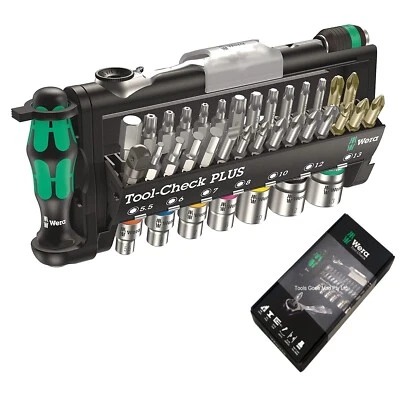 Wera  39 Piece Tool-Check Plus Ratchet Metric Tool Socket Bit Set 1/4" Drive  - Image 1 of 4
