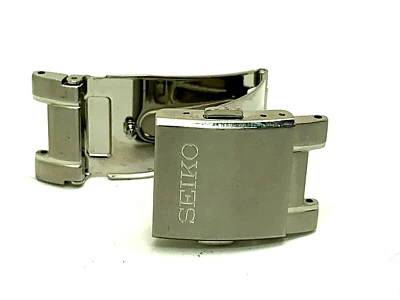 Seiko SSC637 Jimmie Johnson Men's Watch Clasp + End Links 20mm Silver Steel - Image 1 of 4