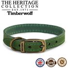 Ancol Timberwolf Leather Dog Collar Green 45-54cm, Large (Size 6) 113330