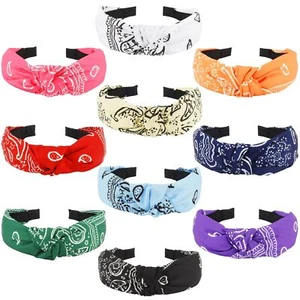 Bandana Headbands for Women 10pcs Knotted Headband for Women Girls Head Bands Pa - Picture 1 of 2