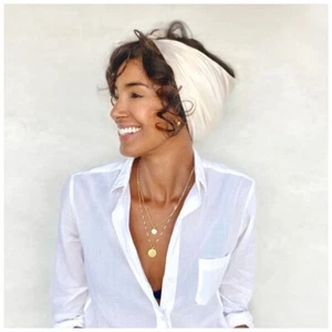 Lark & Ives Hair Scarf Bundle of 2 Accessories Pink Ivory NEW Bandana Dust Bag - Picture 1 of 10