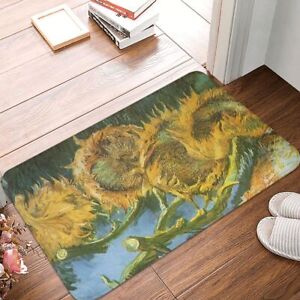 Vincent Van Gogh Painting Doormat Kitchen Mat SunFlower Welcome Rug Indoor Decor