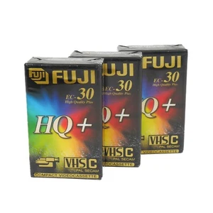 Lot de 3 VHSC Cassettes Fuji HQ+ EC-30 Minutes - 289001 - Photo 1/3