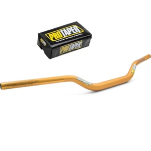 PRO TAPER 1-1/8" CONTOUR CR MID BEND GOLD HANDLEBARS MX MOTORCYCLE DIRTBIKE - Picture 1 of 2