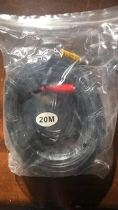 20M (65') Security Camera Cable BNC Extension Power Cord CCTV Surveillance DVR - Picture 1 of 3