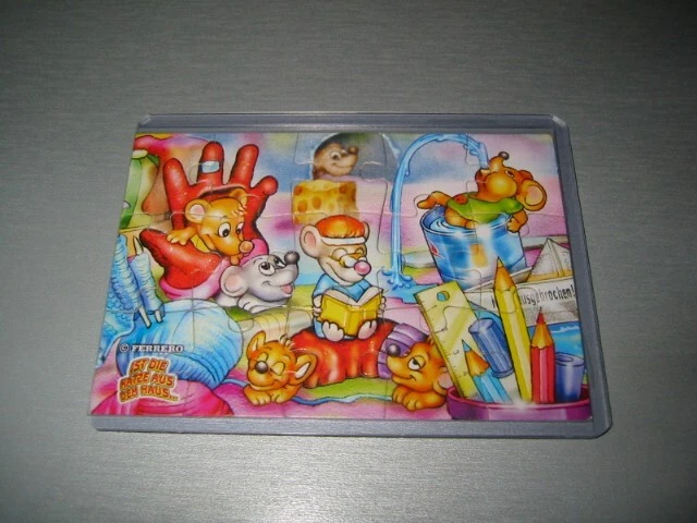 Ü Ei 2002 : Ü-Ei Puzzle Ist die Katze aus dem Haus + BPZ - Sammlungsauflösung - - Bild 1 von 1