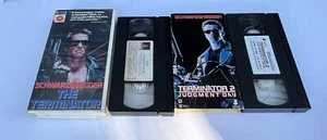 The Terminator 1984 & Terminator 2 Judgement Day 1991 VHS Arnold Schwarzenegger - Picture 1 of 7