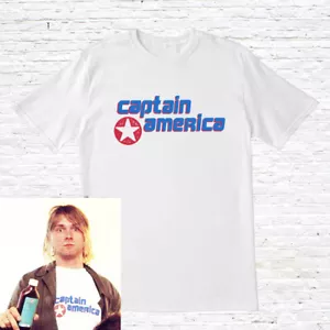 T-Shirt Captain America (getragen von Kurt Cobain/Nirvana) - Bild 1 von 2