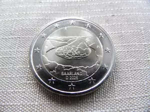 2 Euro Gedenkmünze Deutschland 2025 Saarland Saarschleife A Unzirkuliert schaut - Bild 1 von 4