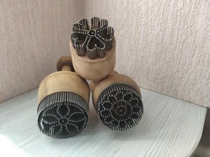 3er Set traditioneller usbekischer Brotstempel (Tschekich) für schöne Muster 5 cm - Bild 1 von 11