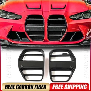 For 21-23 BMW M3 G80 M4 G82 G83 Dry Carbon Fiber Front Bumper Nose Grille Grill - Imagen 1 de 12