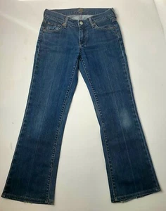 7 For All Mankind Jeans botcut femme 26 taille moyenne lavé denim détressé - Photo 1 sur 10
