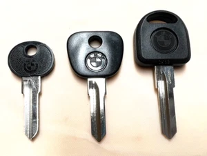 3x MIX For BMW Blank Keys 3 5 6 7 Series E12 E21 E23 E24 E28 E30 M3 M5 Valet Key - Picture 1 of 3