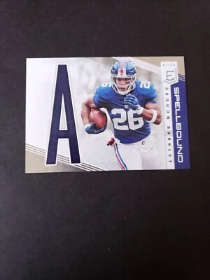 2019 Elite Spellbound A Saquon Barkley /299 Silver New York Giants SP-35 - Image 1 of 4