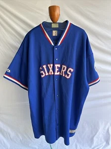 Philadelphia 76ERS Hardwood Classics Sewn XXL Warm-Up Jersey NBA Jacket - Picture 1 of 14