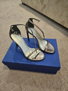 Stuart Weitzman Sandal Size 5 Patent Ankle Strap Heels - Picture 1 of 7