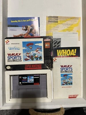 tiny toon adventures wacky sports challenge Super Nintendo snes In Box CIB rare - Image 1 of 4