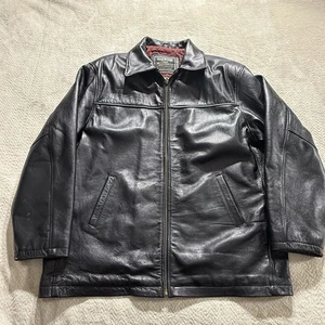 Oakwood Classic 1990's Heavy Duty Black Leather Jacket Size XL - Bild 1 von 17