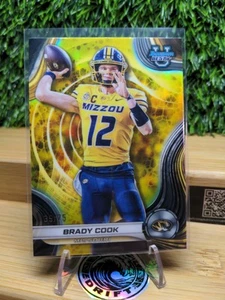 š„š„ 2024 Bowman's Best University Yellow Refractors #2 Brady Cook /75 - Picture 1 of 2