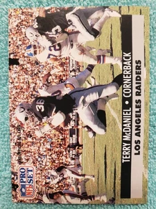 1991 PRO SET TERRY MCDANIEL #192 LOS ANGELES RAIDERS  - Picture 1 of 4
