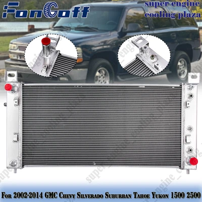 4-Row Radiator For GMC Chevy Silverado Suburban Tahoe Yukon 1500 2500 2002-2014 — 第 1/4 张图片