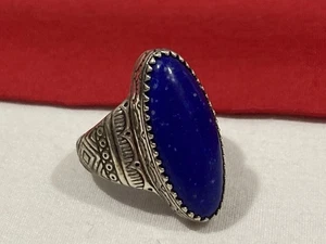 Carolyn Pollack CP Relios Signed Sterling Silver 925 LAPIS LAZULI RING SIZE 8 - Picture 1 of 16