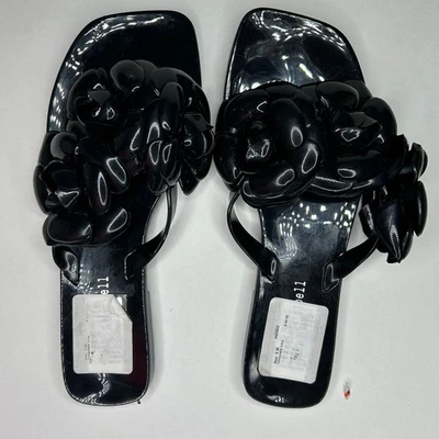Sandalia Jeffrey Campbell Jelly Chanclas/talla 6M eur 37- negro brillante mujer Foto 1 de 4