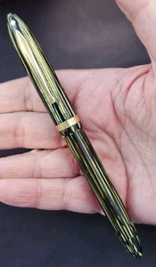 Sheaffer 875 White Dot Vac Fill Lifetime Feder 14K grün gold gestreift Füllfederhalter - Bild 1 von 15