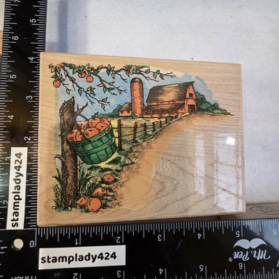 Stampendous 苹果农场橡皮图章秋季风景 R034 — 第 1/4 张图片