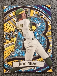2023 Bowman #BGA-5 Jacob Wilson Stained Glass Rookie RC Short Print - Picture 1 of 2