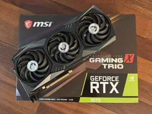 MSI GeForce RTX 3070 GAMING X TRIO 8GB Grafikkarte Originalverpackt Top - Bild 1 von 3