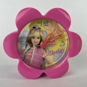 Reloj Despertador Barbie Rosa De Colección 2000 Manos Brillantes Nocturnos Pitido Alarma - Probado Funciona - Imagen 1 de 6