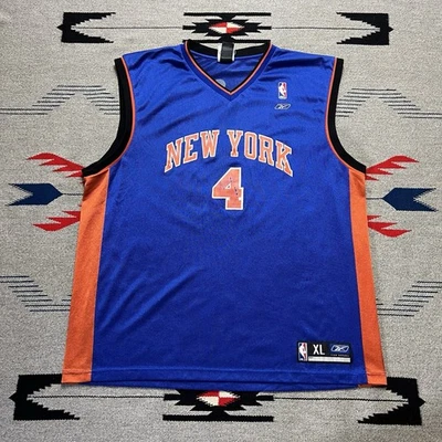 Camiseta vintage de los New York Knicks Reebok NBA #4 Nate Robinson para hombre talla XL azul Foto 1 de 4