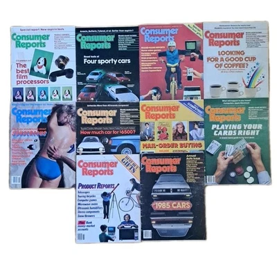 Lot Of 10 Vtg 1980s Consumer Reports Magazine Mix 1982 1983 1985 Retro Products - Imagem 1 de 4