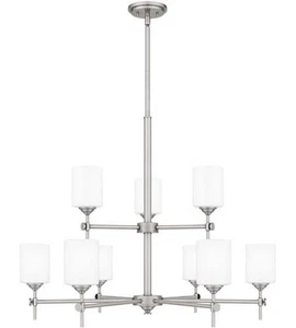 Aria 9-Light Chandelier in Antique Polished Nickel - Picture 1 of 6