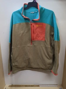 Giacca Cotopaxi uomo XXL Abrazo pile mezza zip pullover verde acqua/abbronzatura outdoor - Foto 1 di 11