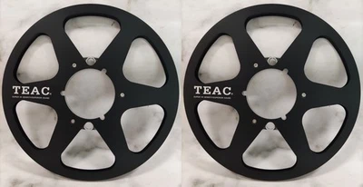 Un par de carretes de cinta TEAC negro de 10,5"" carrete de aluminio de alta calidad Foto 1 de 4