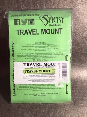 Sticky Holster Travel Mount Fits Any Size Sticky Holster - Reverse Angle - Image 1 of 4