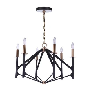 Craftmade 55526 The Reserve 6 Light 27"W Taper Candle Style - Flat Black / - Picture 1 of 3